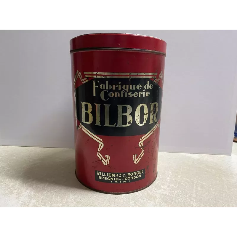 BOITE  BILLIEMAZ & BORGEL BRENIER- CORDON HT 26.50CM  DIAMETRE 18CM