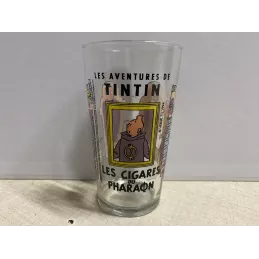 1 VERRE  TINTIN  LES CIGARES DU PHARAON  HT 11.50CM