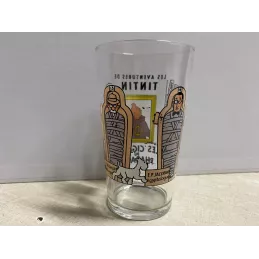 1 VERRE  TINTIN  LES CIGARES DU PHARAON  HT 11.50CM
