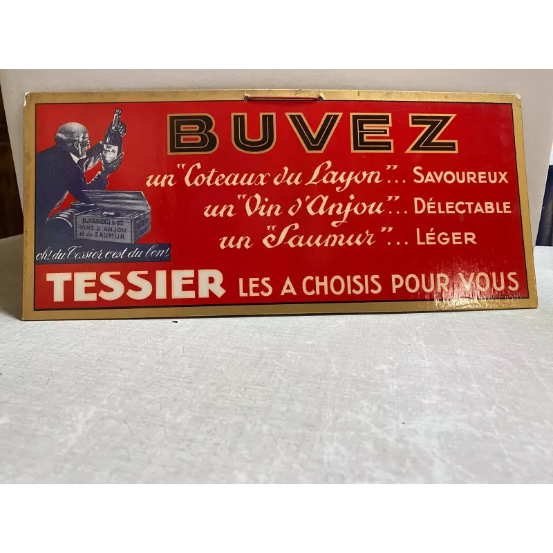 CARTON VINS TESSIER  34CM X15CM