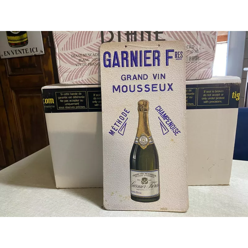 CARTON GARNIER  Fres GRAND  VIN MOUSSEUX   31.50CM X16CM