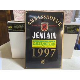 PLAQUE EMAILLEE  JENLAIN   GUIDE GAULT  MILLAU  30CM X20CM