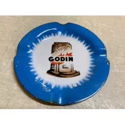 CENDRIER EMAILLE  GODIN  DIAMETRE 12CM