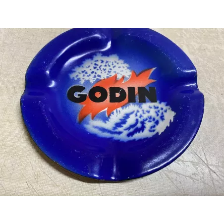 CENDRIER EMAILLE  GODIN  DIAMETRE 12CM