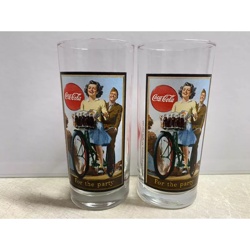 2 VERRES  COCA-COLA  COLLECTOR HT.13.70CM