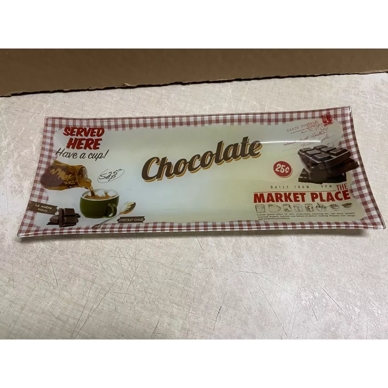 PLAT A DEJEUNER  CHOCOLATE  35CM X14CM