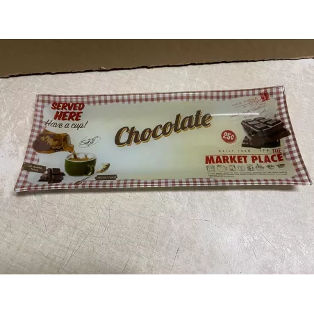 PLAT A DEJEUNER  CHOCOLATE  35CM X14CM