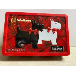 BOITE  WALKERS  SHORTBREAD SCOTTIE DOGS  24CM X16CMX5.50CM
