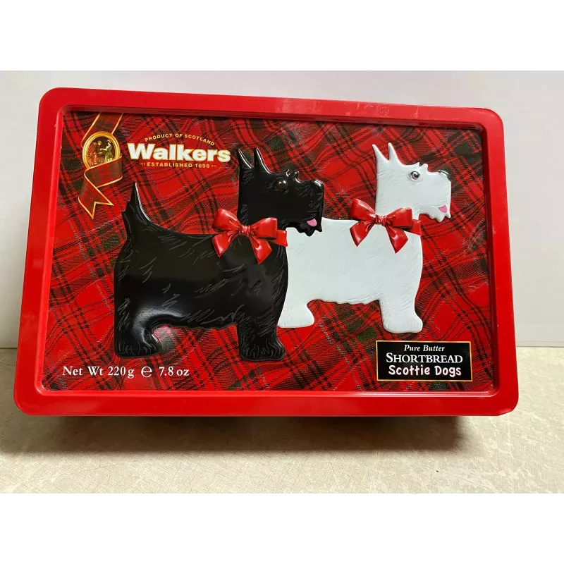 BOITE  WALKERS  SHORTBREAD SCOTTIE DOGS  24CM X16CMX5.50CM