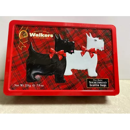 BOITE  WALKERS  SHORTBREAD SCOTTIE DOGS  24CM X16CMX5.50CM