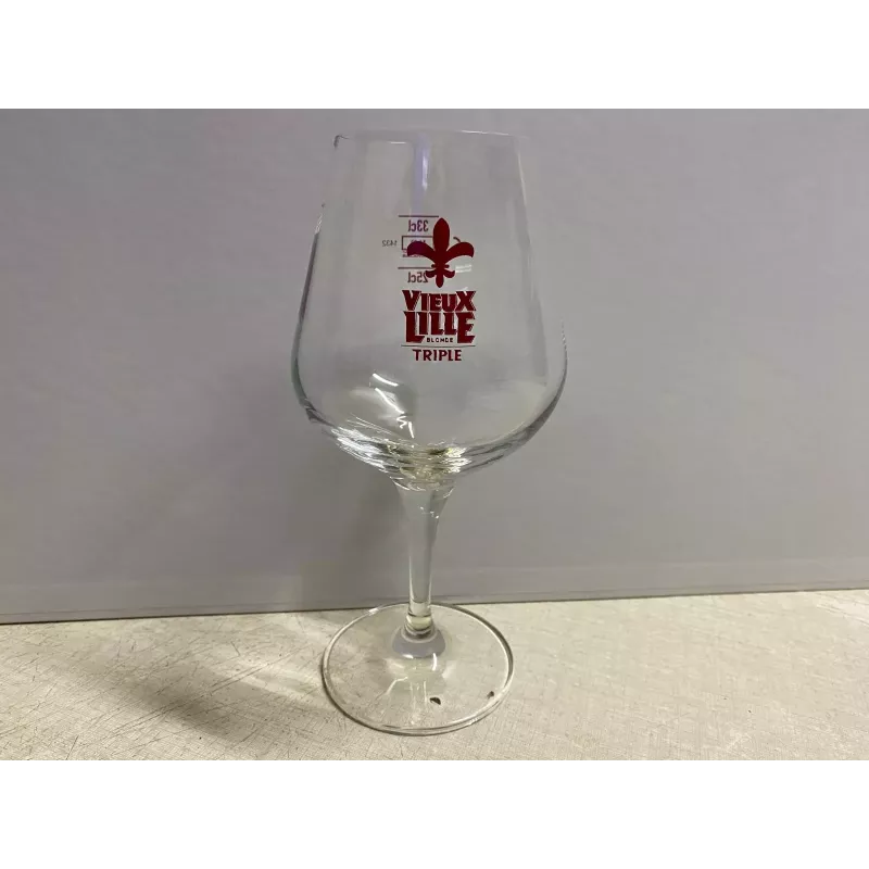 1 VERRE VIEUX LILLE  BLONDE TRIPLE  25/33CL HT 19.20CM