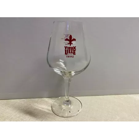1 VERRE VIEUX LILLE  BLONDE TRIPLE  25/33CL HT 19.20CM