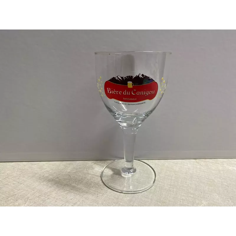 1 VERRE  BIERE DU CANIGOU  25CL HT 18CM