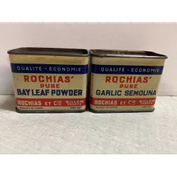 DEUX BOITES SEMOUL D'AIL/ LE LAURIER EN POUDRE  6CM X3.20CM X4.20CM
