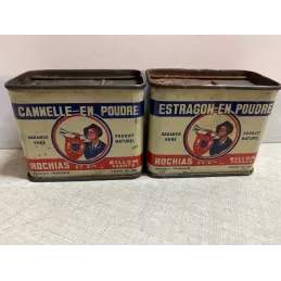 DEUX BOITES  CANNELLE EN POUDRE /ESTRAGON EN POUDRE 6CM X3.20CM X4.20CM