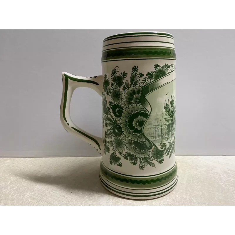 CHOPE HEINEKEN  3 LITRES EN DELFT   VERTE LA + RARE  HT 26CM