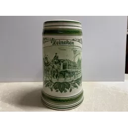 CHOPE HEINEKEN  3 LITRES EN DELFT   VERTE LA + RARE  HT 26CM