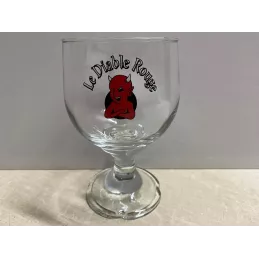 1 VERRE LE DIABLE ROUGE  33CL HT 15CM