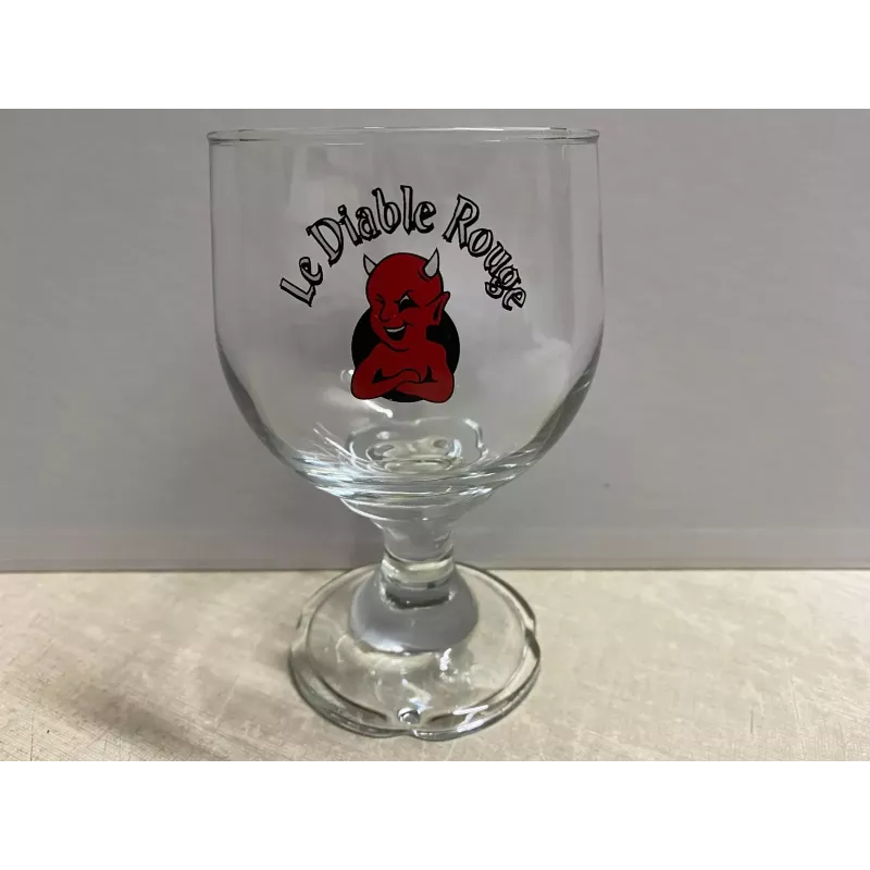 1 VERRE LE DIABLE ROUGE  33CL HT 15CM
