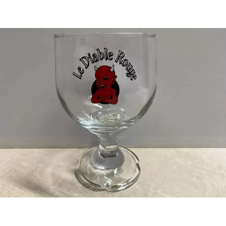 1 VERRE LE DIABLE ROUGE  33CL HT 15CM
