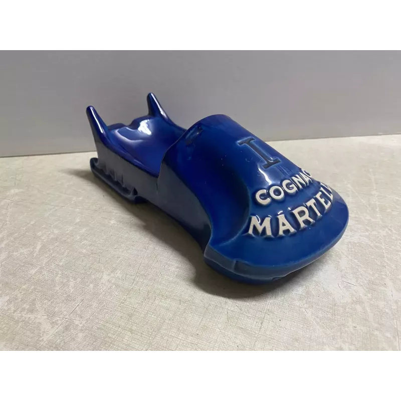 CENDRIER COGNAC MARTELL   LE BOBSLEIGH 23CM X9.50CM