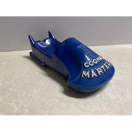 CENDRIER COGNAC MARTELL   LE BOBSLEIGH 23CM X9.50CM