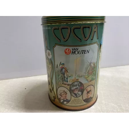 BOITE CACAO VAN HOUTEN  HT. 15CM  DIAMETRE 10CM