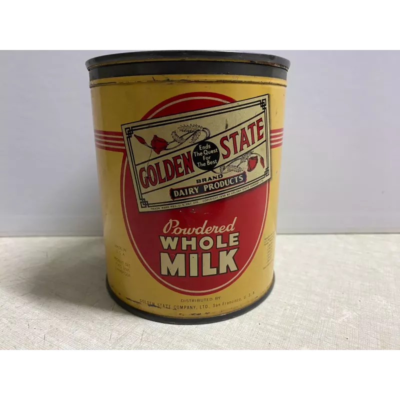 BOITE  LAIT EN POUDRE  WHOLE MILK HT 11.80CM  DIAMETRE 10CM