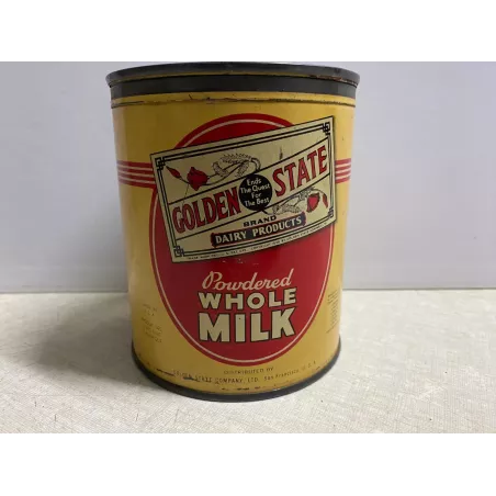 BOITE  LAIT EN POUDRE  WHOLE MILK HT 11.80CM  DIAMETRE 10CM