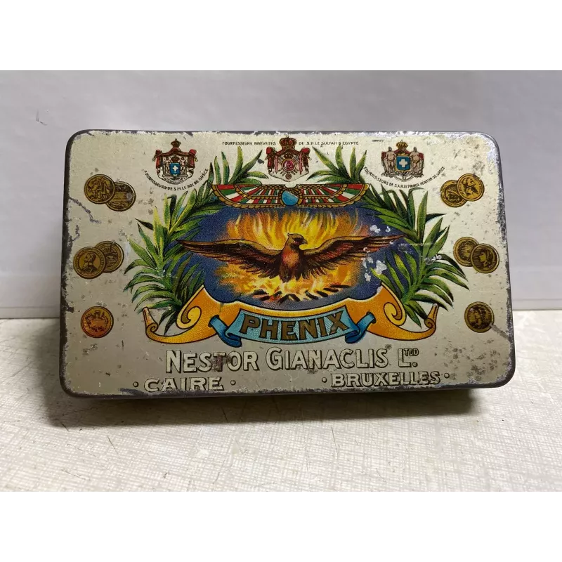 BOITE CIGARETTES PHENIX NESTOR GIANACLIS 11.70CM X7CM X1.9CM