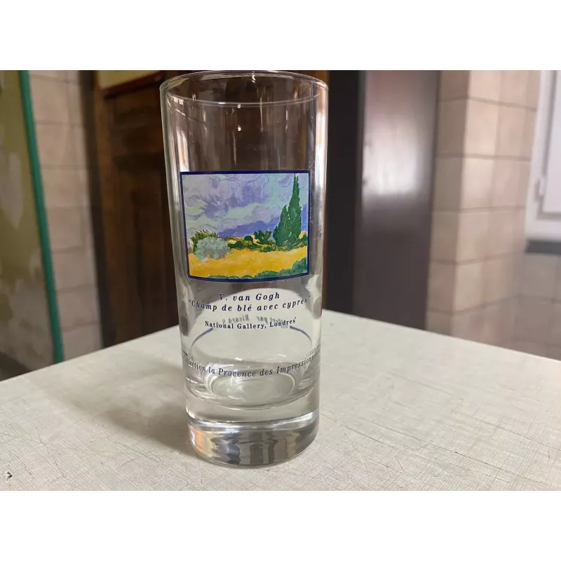 1 VERRE RICARD    CHAMP DE BLE AVEC CYPRES