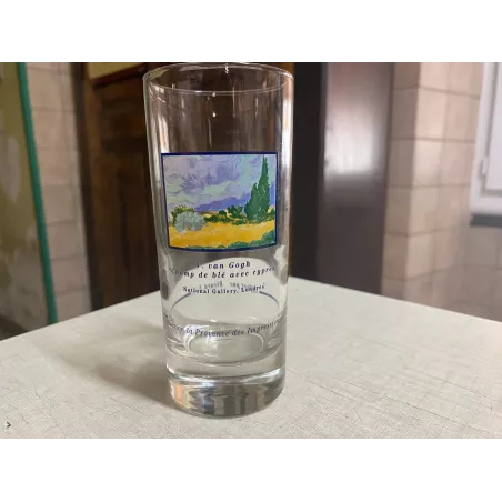 1 VERRE RICARD    CHAMP DE BLE AVEC CYPRES