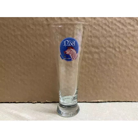 1 VERRE LES 3 BRASSEURS  BIERE DE NOEL  25CL HT 20CM