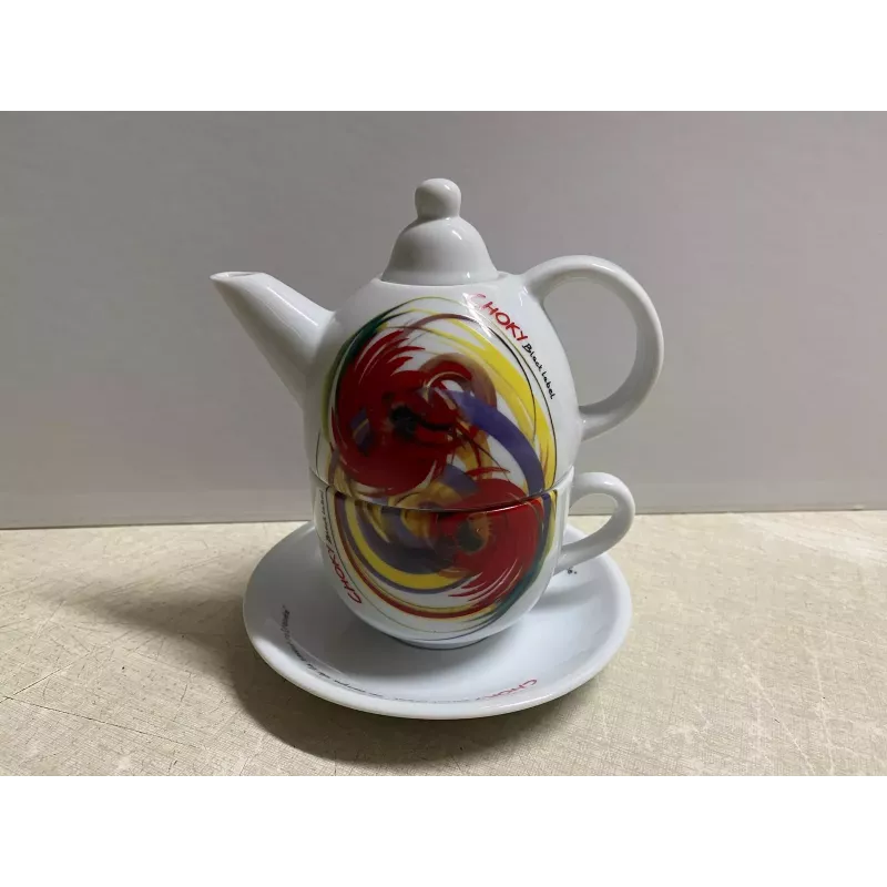 THEIERE  CHOKY +TASSE +SOUS TASSE