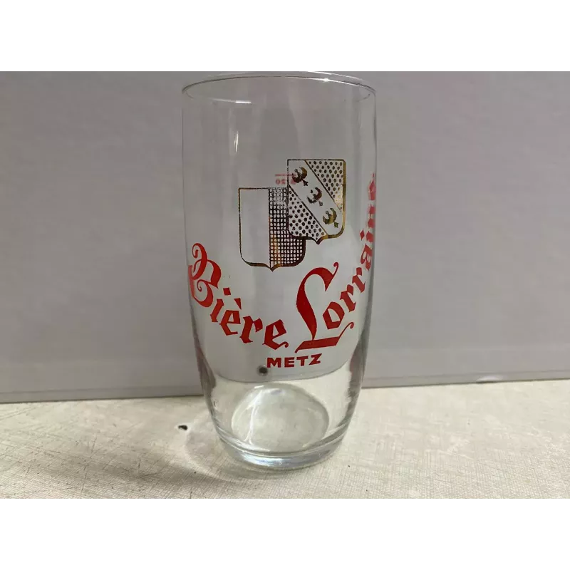 1 VERRE  BIERE LORRAINE  25CL HT 12.30CM