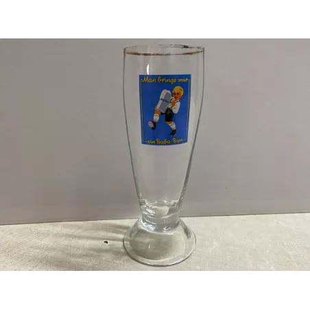 1 VERRE BABA BIER 25CL HT 17.20CM   VERRE A FACETTE
