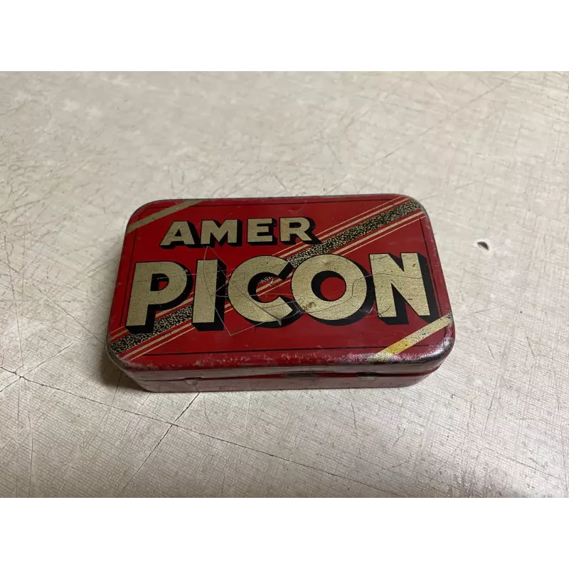 BOITE A CARTES  PICON EN TOLE 10.20CM 6.20CM X2.50CM