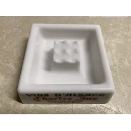 CENDRIER  VINS D'ALSACE  COLMAR  12.40CM X12.40CM