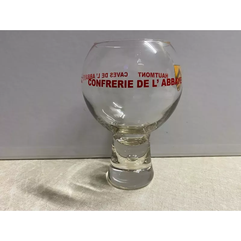 1 VERRE CONFRERIE DE L'ABBAYE  HAUTMONT   25CL HT 13.70CM