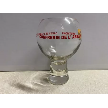 1 VERRE CONFRERIE DE L'ABBAYE  HAUTMONT   25CL HT 13.70CM