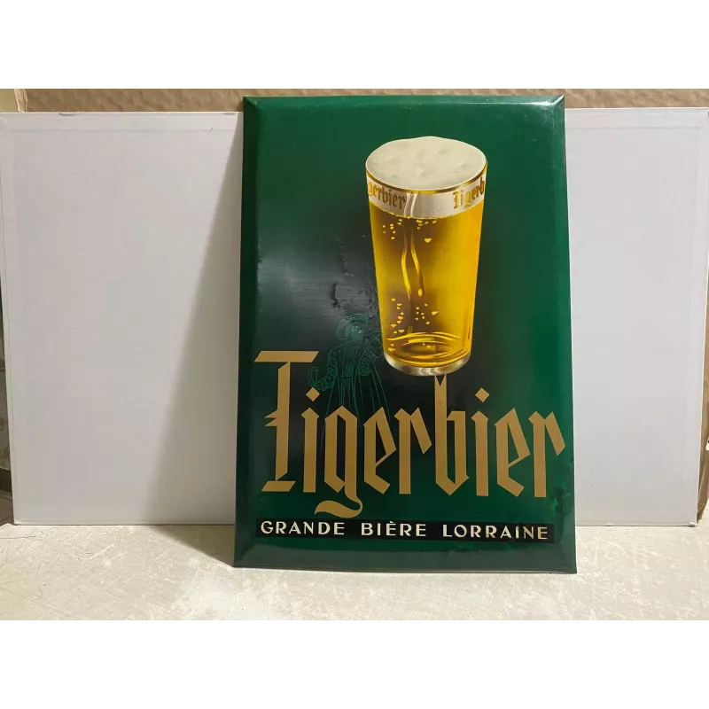 TOLE GLASSOID  TIGERBIER GRANDE BIERE LORRAINE   41.50CM X29CM