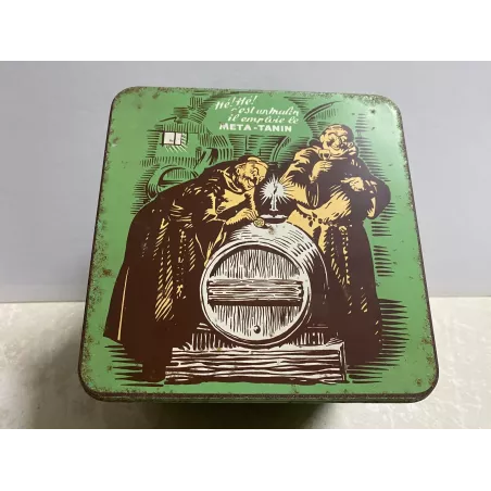 BOITE  MICHAUX & RIBOUST POUDRE POUR VINS BLANC/ROUGE  16CM X16CM X13CM