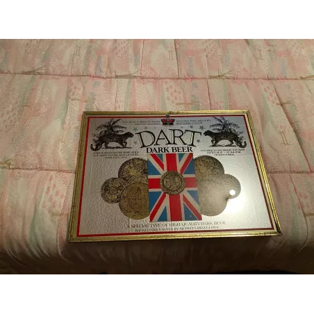 MIROIR  DART DARK  BEER  38CM X28CM
