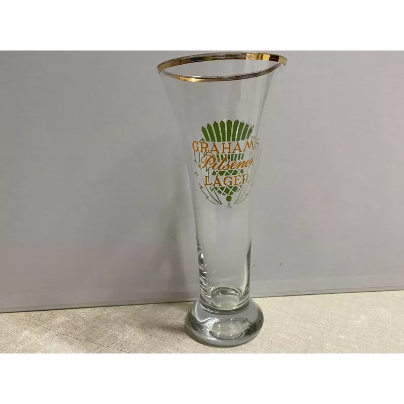 1 VERRE GRAHAM PILSNER LAGER   30CL HT 21.20CM