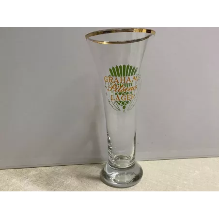 1 VERRE GRAHAM PILSNER LAGER   30CL HT 21.20CM