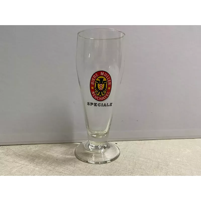 1 VERRE  BIERE MULLER  NEUCHATEL 20CL HT 15.80CM     SUISSE