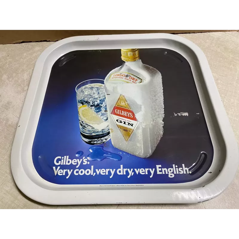 PLATEAU  GIN GILBEY'S  32.50CM X32.50CM