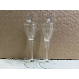 2 FLUTES  CHAMPAGNE  DUVAL -LEROY  10CL HT 18CM