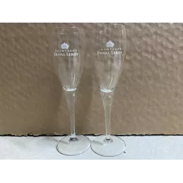 2 FLUTES  CHAMPAGNE  DUVAL -LEROY  10CL HT 18CM