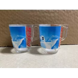 2 TASSES COCA-COLA  HT 9CM